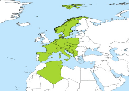 CET Time Zone Geo Map