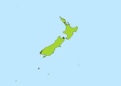 NZST Time Zone Geo Map